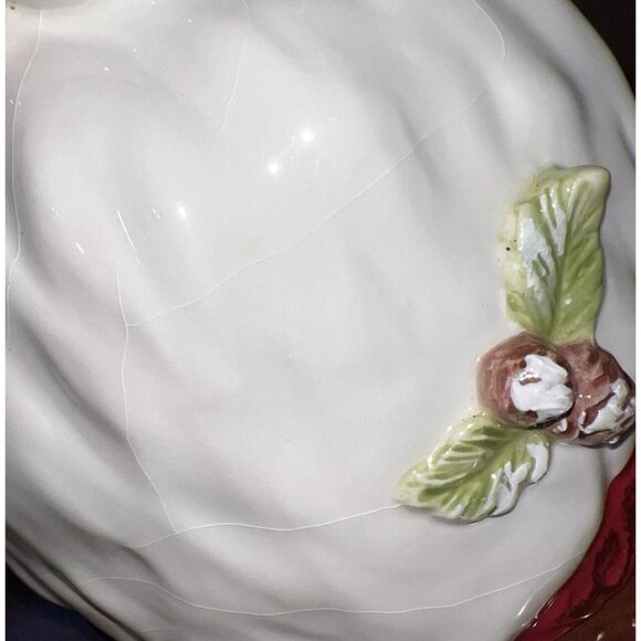 Department 56 Cookie Jar Santa Claus Frosted Pine Cones Christmas Decor - Picture 8 of 8